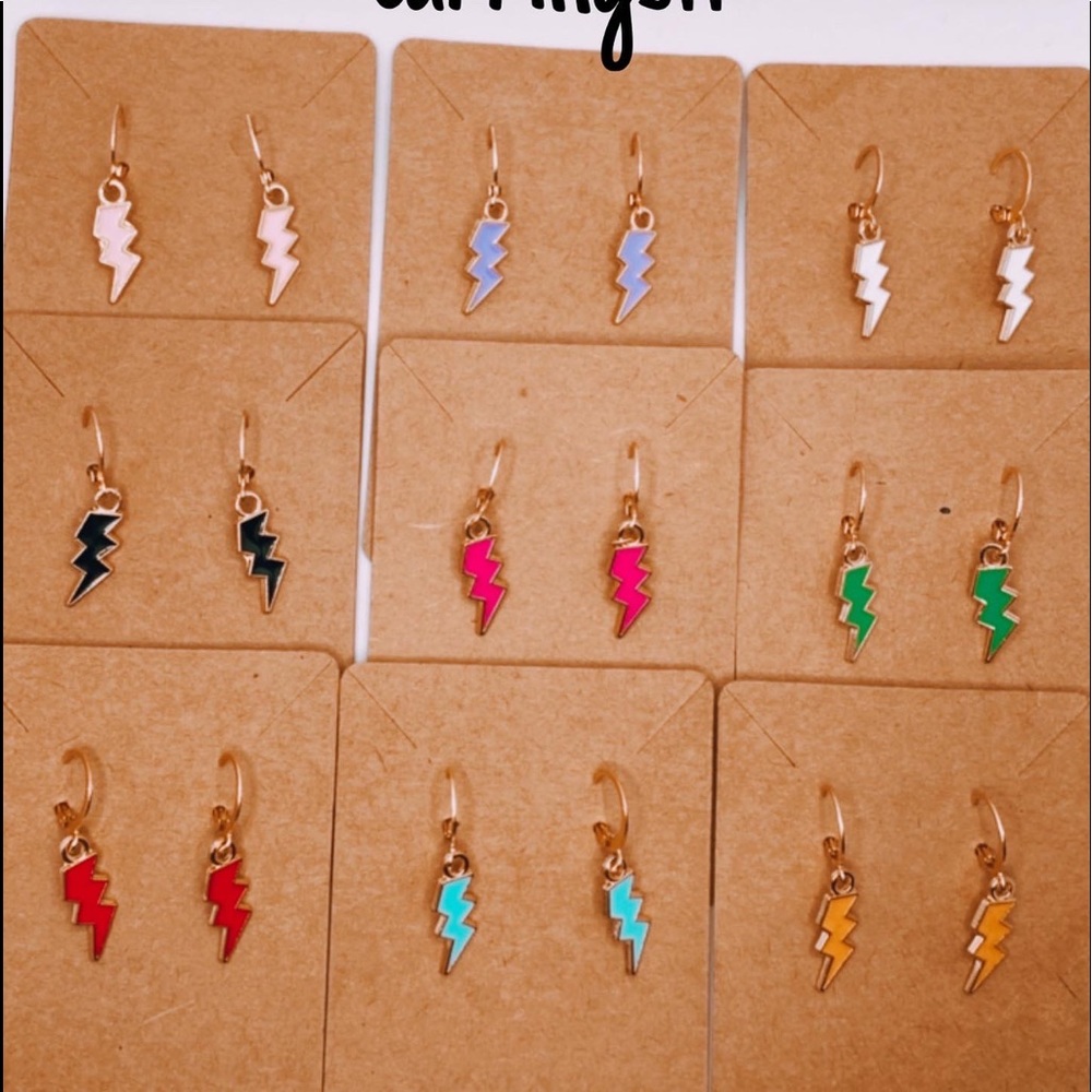 These are lighting bolt earrings homemade and super cute to spice up your outfit
